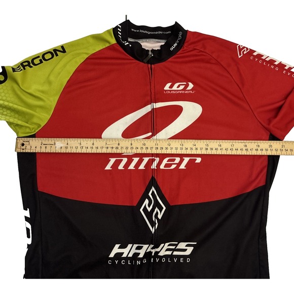 Niner Hayes Louis Garneau Mens Cycling Jersey Short Sleeve Red Black Yellow - Picture 8 of 16